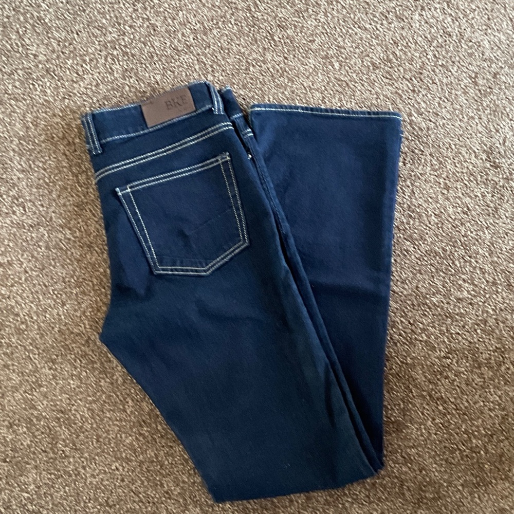 BKE Women's Dakota Dark Blue Straight Jeans